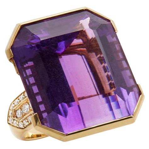 chanel ring matelasse amethyst|Chanel ring 18k gold.